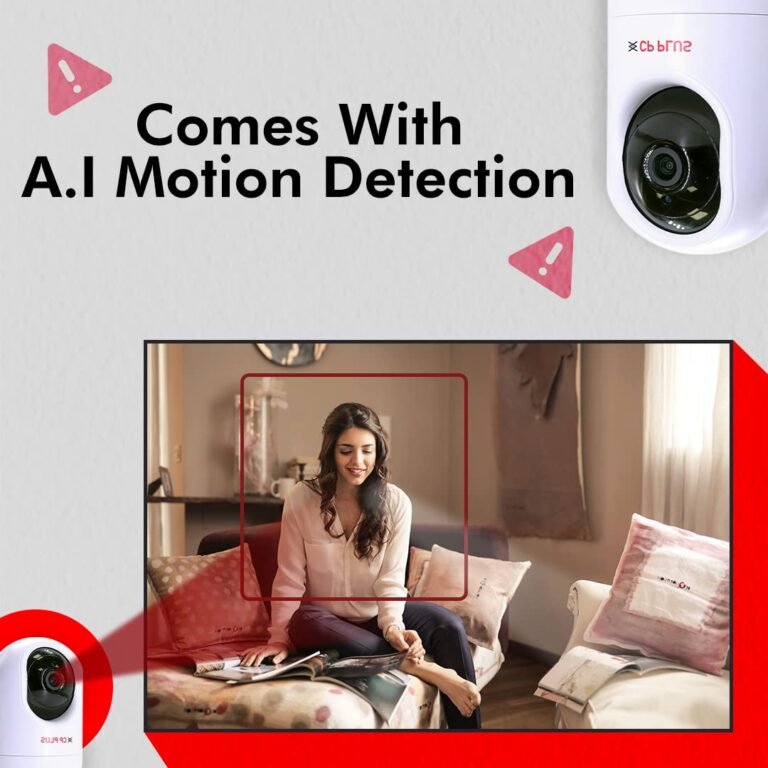 CP PLUS 2 MP Wi-Fi PT Camera. 15 Mtr. Full HD Video Camera with 360 Degree with Google and Alexa Assistance, White (CP-E24A)